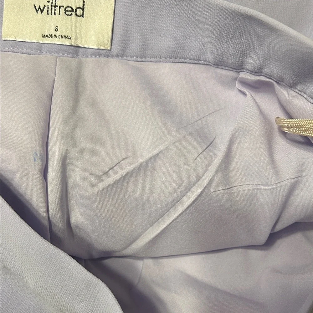 🪗 Wilfred High Waist Lavender/lilac Shorts scalloped hem size 6 GUC..